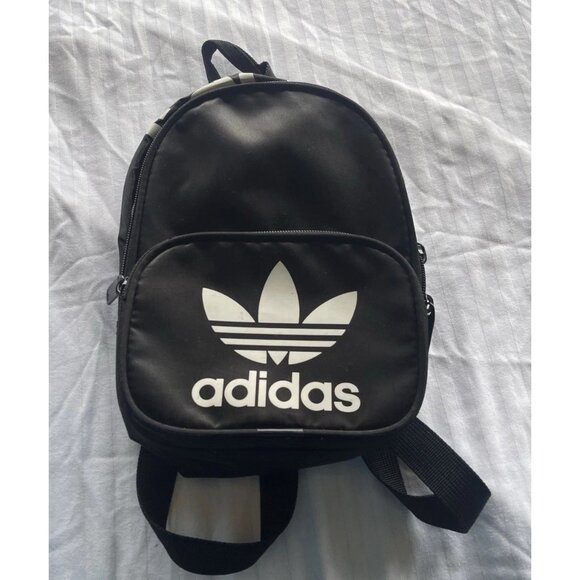 Adidas Originals Santiago Mini Backpack Original Black White Travel Sports Bag - Picture 2 of 11